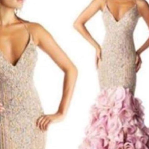 Mac duggal couture dress size 4 peagent gorgeous - Picture 1 of 4